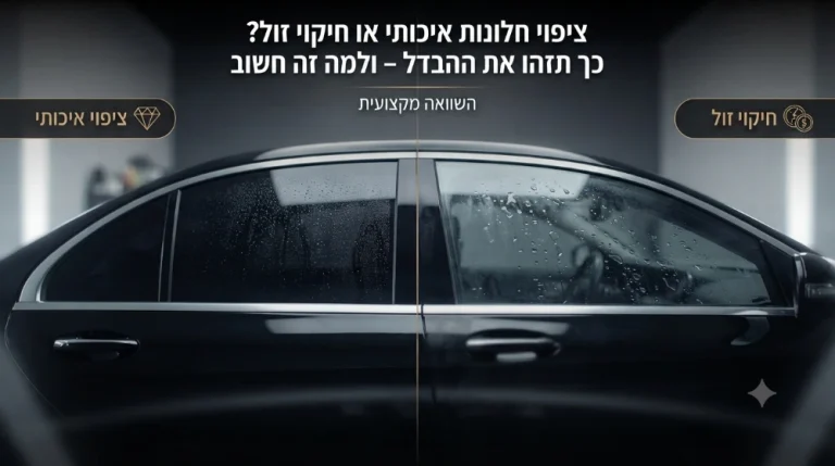 השוואה בין ציפוי חלונות איכותי לחיקוי זול דהוי עם בועות – כך נראה ההבדל אחרי שנה
